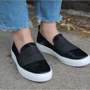Calvin Klein Black Slip-On Shoes